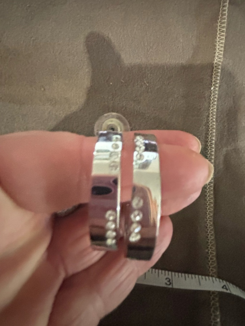 Swarovski Hoop Earrings with Crystal Accents